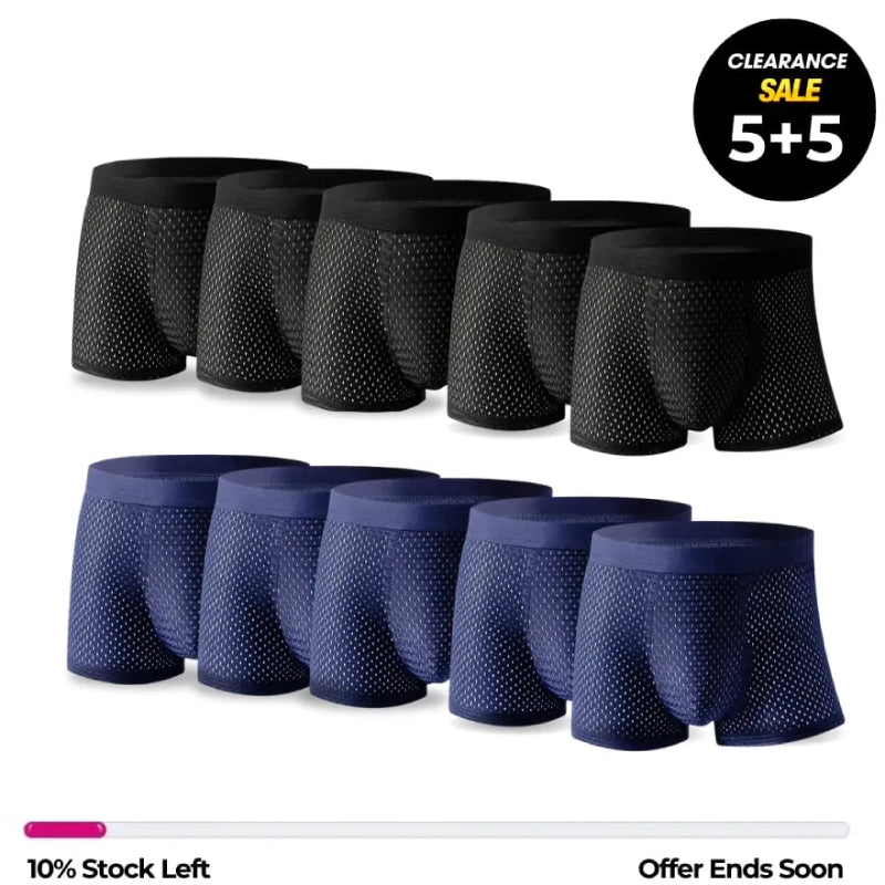 🔥Buy 5 Get 5 Free💥BAMBOO FIBRE BOXER SHORTS - FOR ALL-DAY COMFORT