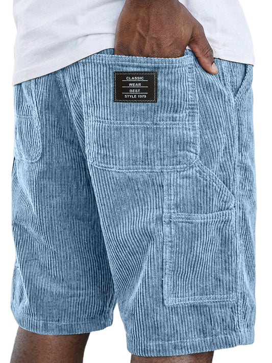 Men's Vintage Corduroy Multi-pocket Work Shorts