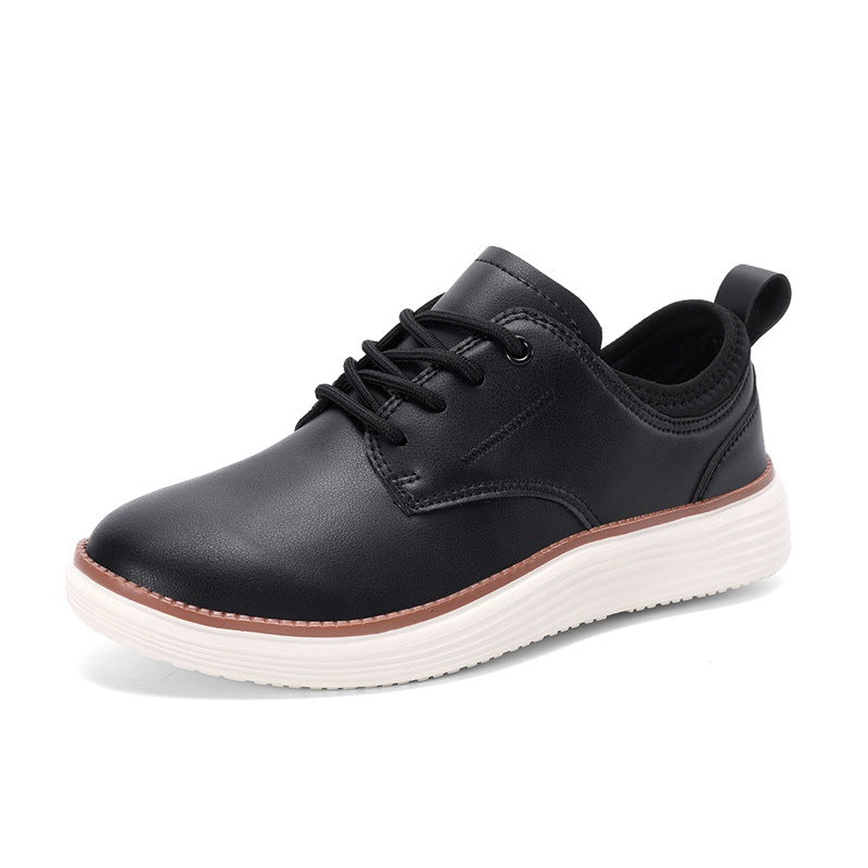 Men’s Comfortable Lace-Up Brogue Sneakers – Genuine Leather, Arch Support, Wide-Toe Fit, Shock-Absorbing Sole for All-Day Comfort
