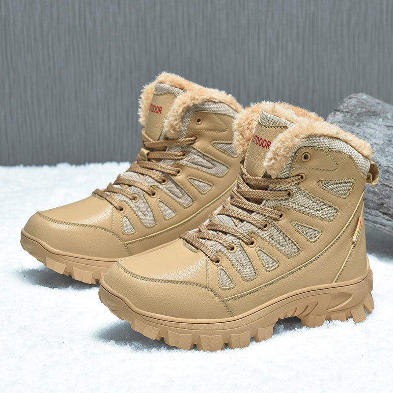 Men Combat Boots Waterproof Non-Slip Hiking Boots Anti-Puncture Anti-Sprain Work Boots