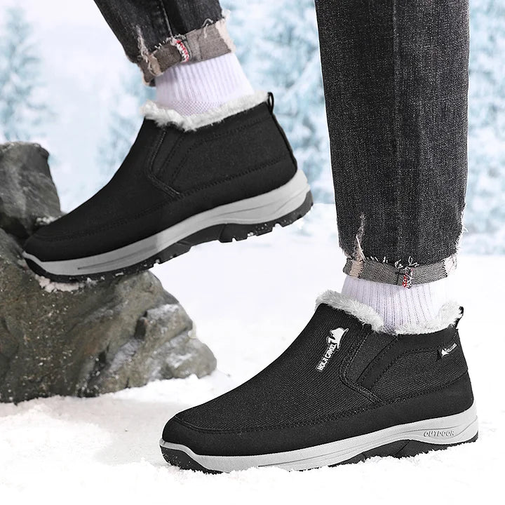 Men's Outdoor Slip-on Warm Boots - Slip-resistant, Puncture-resistant - Arch Support, Wide Toe