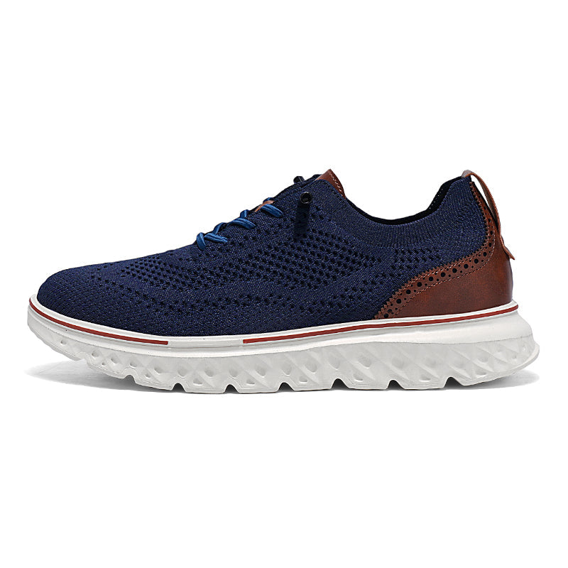 Men’s Knit Oxford Shoes – Lightweight Breathable Dress Sneakers