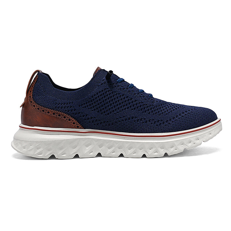 Men’s Knit Oxford Shoes – Lightweight Breathable Dress Sneakers