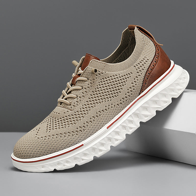 Men’s Knit Oxford Shoes – Lightweight Breathable Dress Sneakers