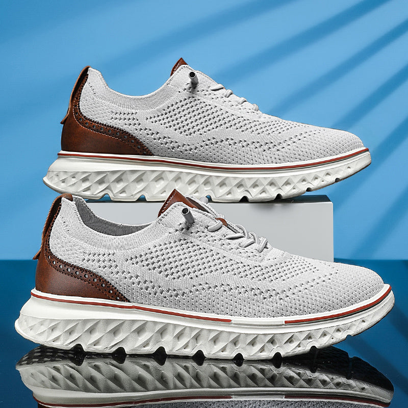 Men’s Knit Oxford Shoes – Lightweight Breathable Dress Sneakers