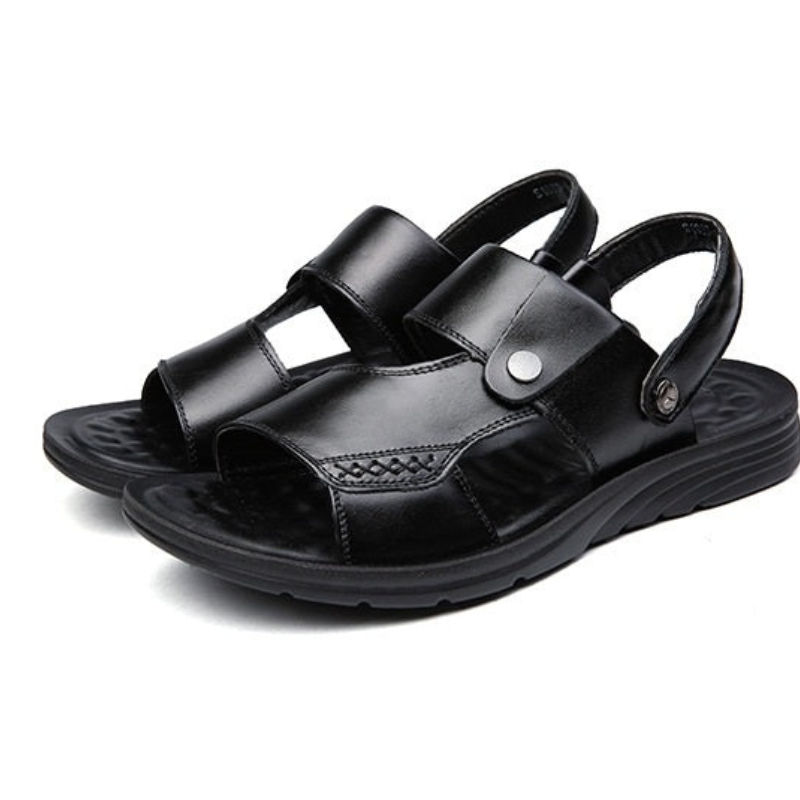 Ultra-Comfort Men’s Leather Fisherman Sandals - Non-Slip & Breathable