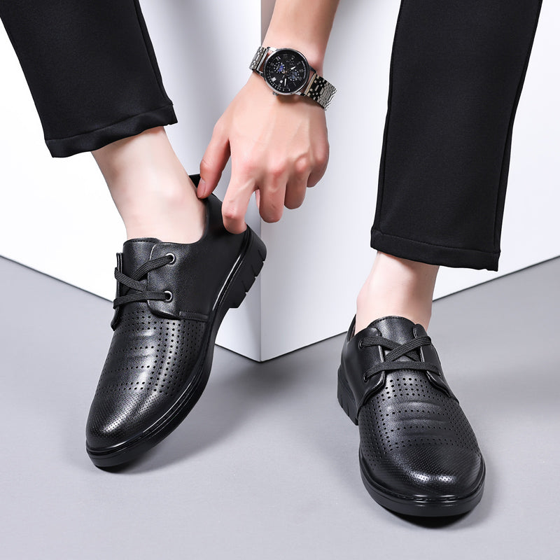 Men’s Comfortable Leather Shoes With Arch Support & A Roomier Fit