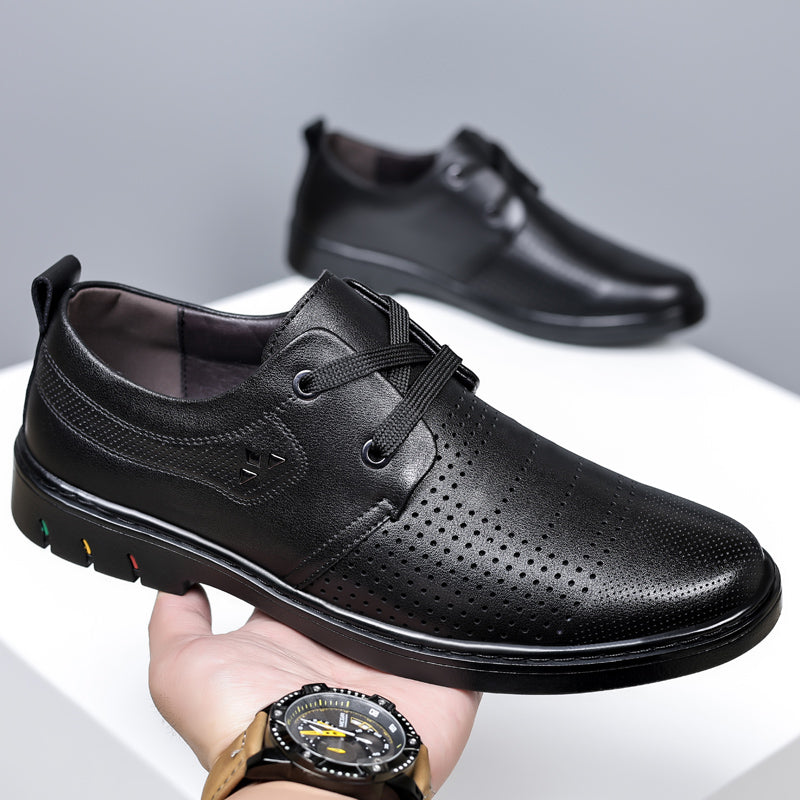 Men’s Comfortable Leather Shoes With Arch Support & A Roomier Fit