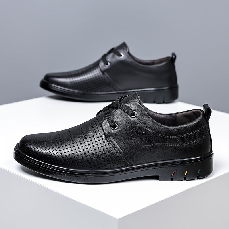 Men’s Comfortable Leather Shoes With Arch Support & A Roomier Fit