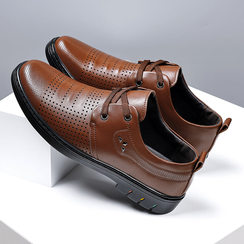 Men’s Comfortable Leather Shoes With Arch Support & A Roomier Fit
