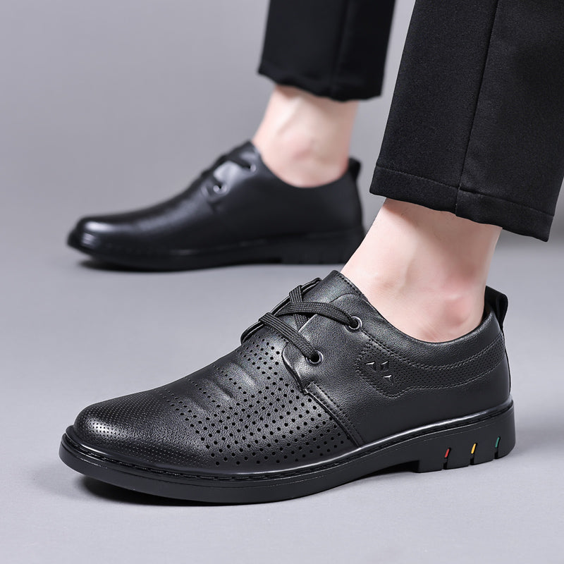 Men’s Comfortable Leather Shoes With Arch Support & A Roomier Fit