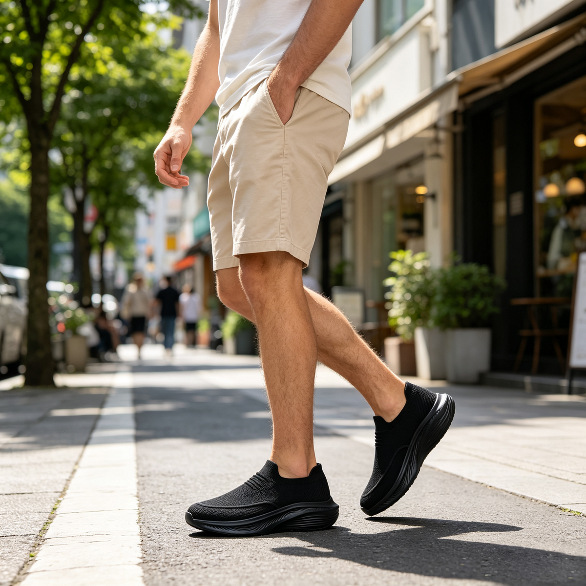 Men's Orthopedic Mesh Walking Shoes—Slip-On Design, Cushioned Comfort, Wide Toe Box, Arch Support, Breathable, Non-Slip, Suitable For Various Occasions