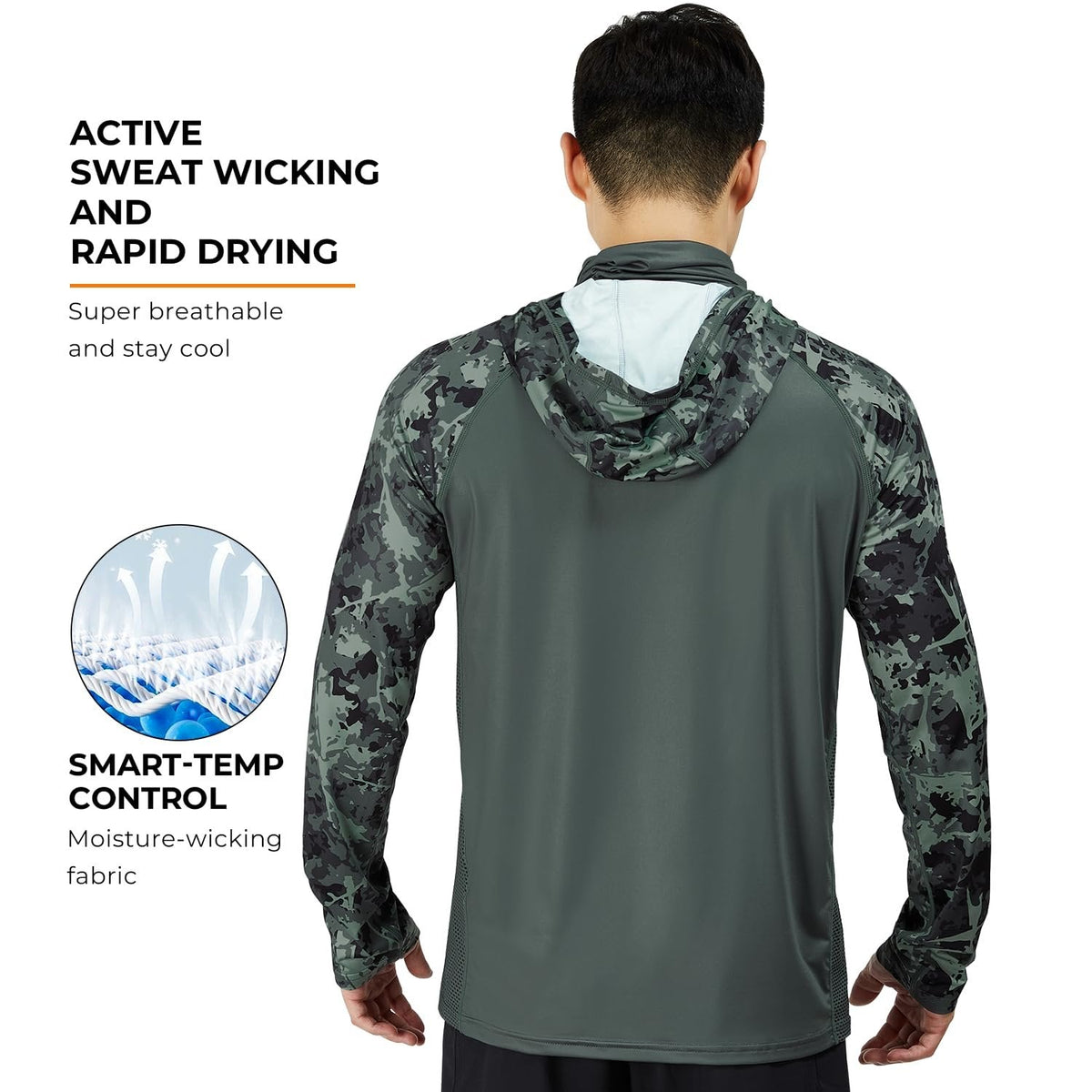 Sun Hoodie with Built-In Face Cover