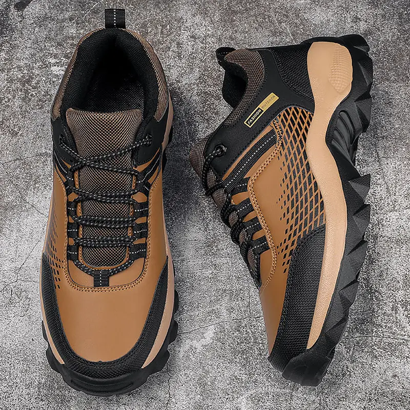 Men's Wear Resistant Waterproof Non-slip Anti-skid Anti-puncture Hiking Shoes Orthopedic Wide Toe Arch Support Walking Shoes