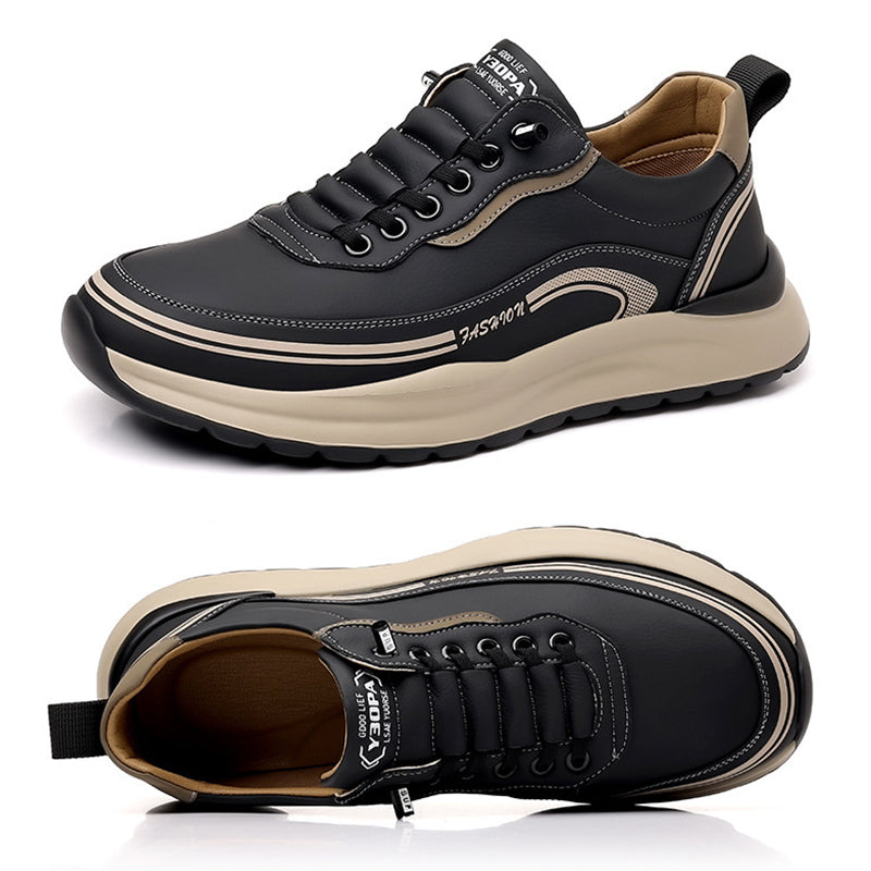 Men’s Orthopaedic Leather Slip-On Shoes – Lightweight Comfort Everyday Wear