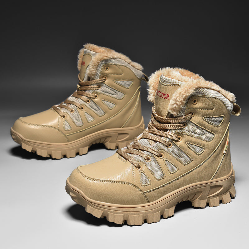 Men Combat Boots Waterproof Non-Slip Hiking Boots Anti-Puncture Anti-Sprain Work Boots