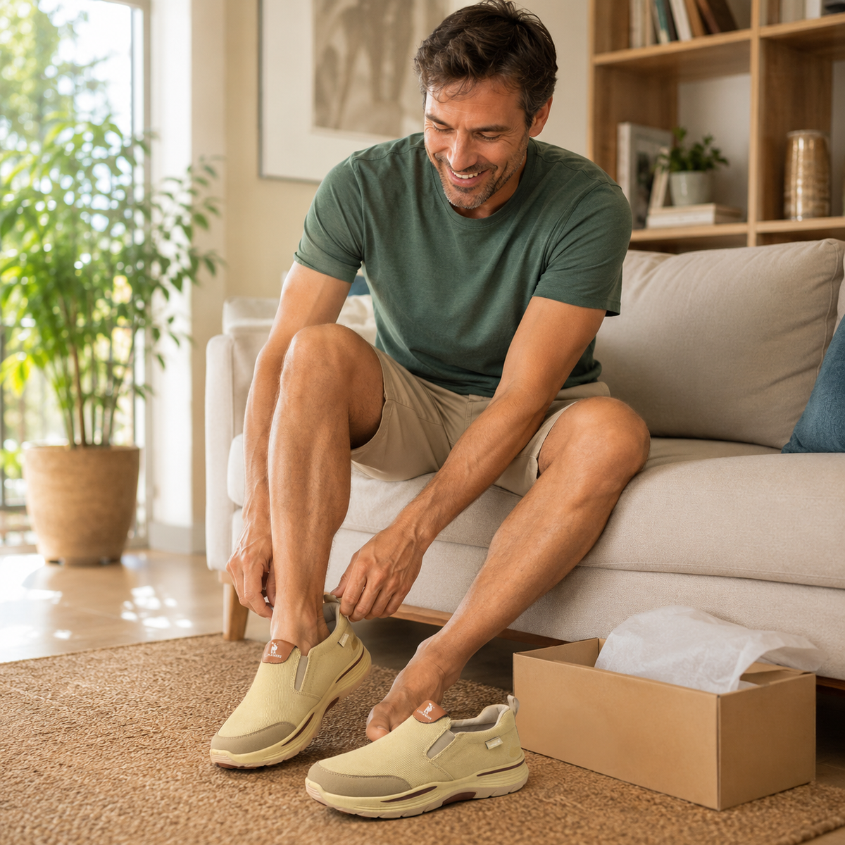 Men’s Breathable Mesh Slip-On Walking Shoes