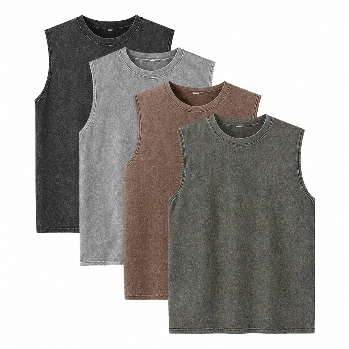Men’s Oversized Washed Sleeveless Tee