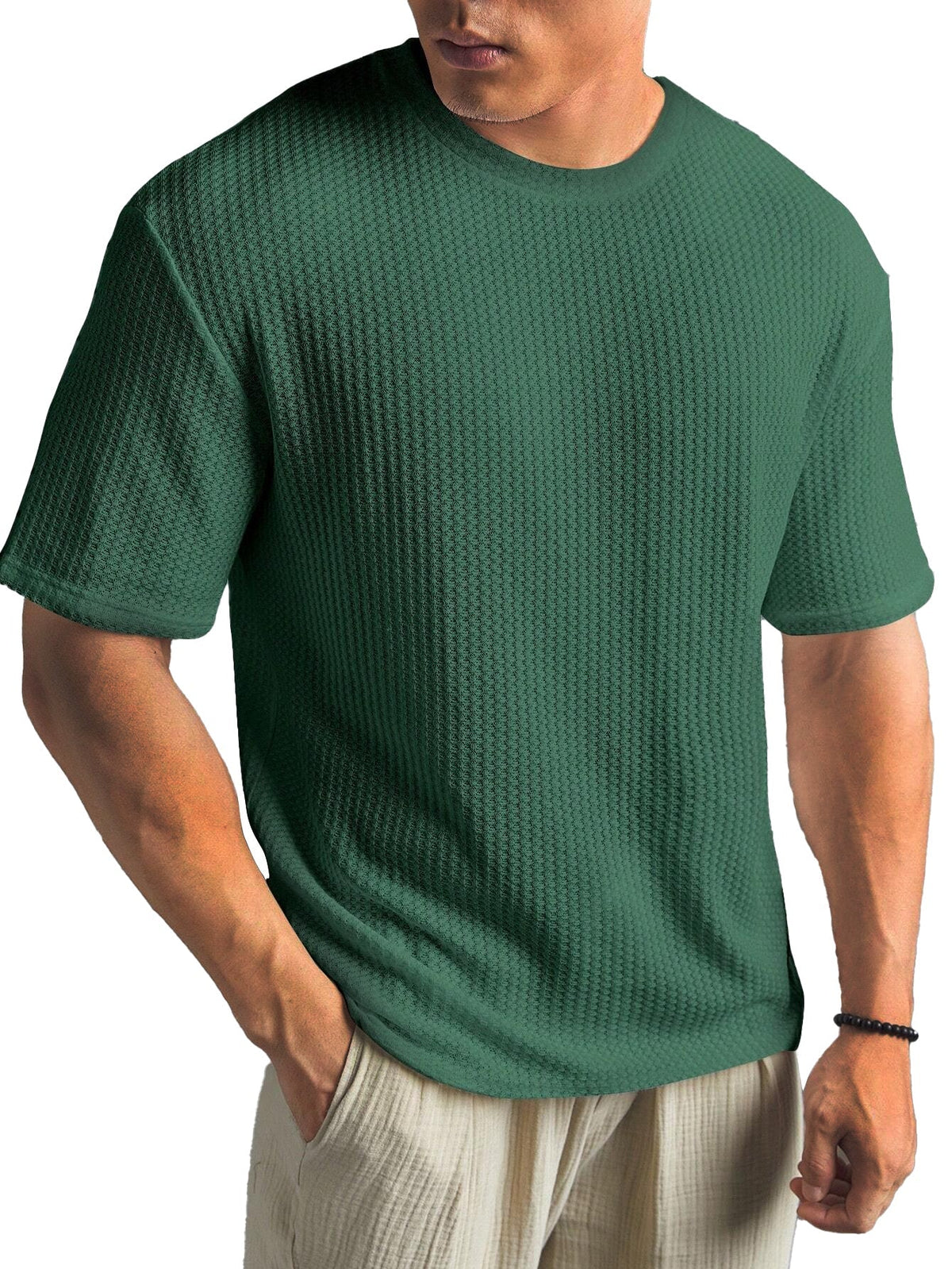 Men's Fashionable Basic Round Neck Short Sleeve T-Shirt