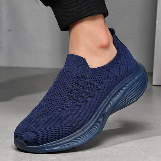 Men's Orthopedic Mesh Walking Shoes—Slip-On Design, Cushioned Comfort, Wide Toe Box, Arch Support, Breathable, Non-Slip, Suitable For Various Occasions