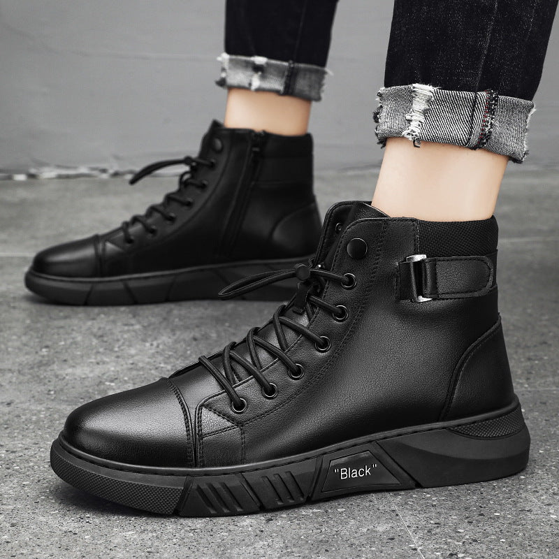 Men’s Genuine Leather Casual Boots – Timeless Style & All-Day Comfort