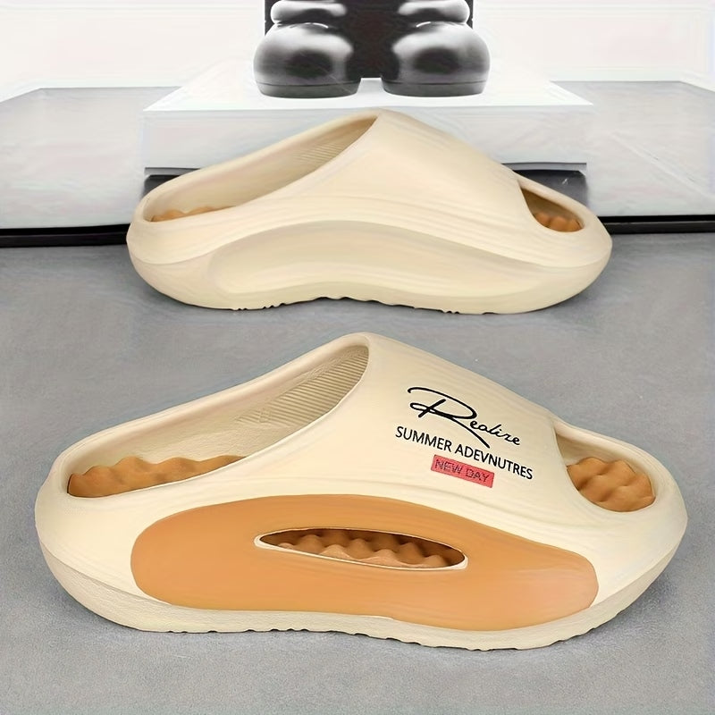 Men's EVA Cloud Slides | Thick-Soled Non-Slip Summer Slippers for Beach & Shower