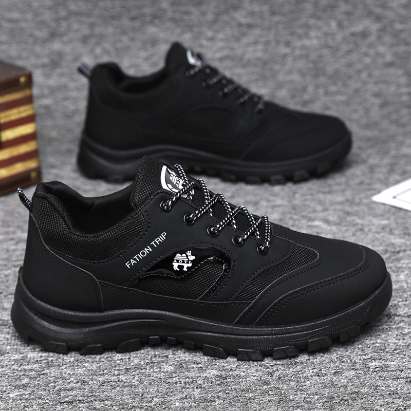 Men's Thickened Sole Elastic Collar Orthopedic Insole Comfortable Outdoor Shoes Casual Shoes
