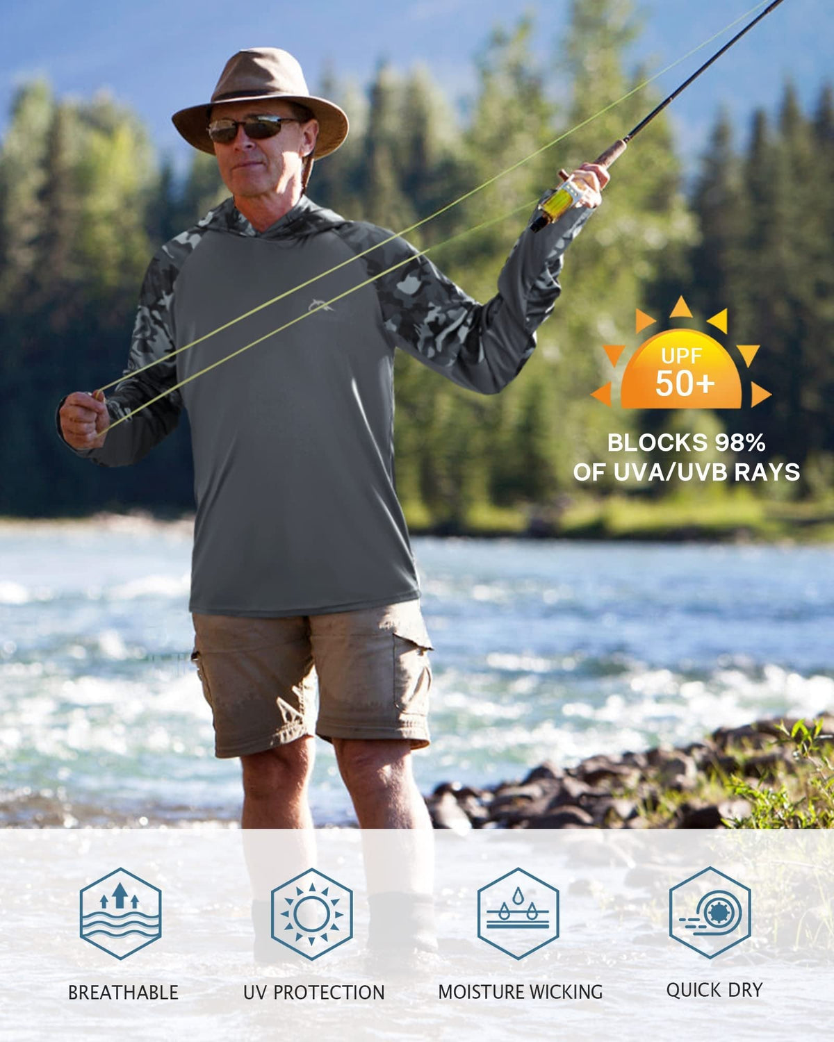 Sun Hoodie with Built-In Face Cover