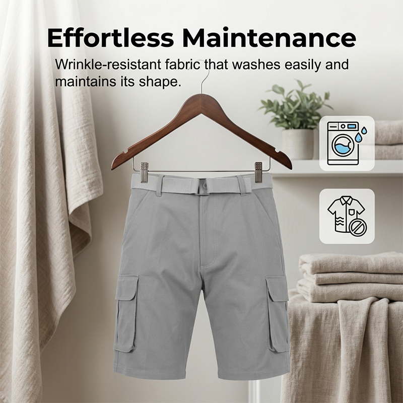 Men’s Tactical Cargo Shorts – Quick-Dry Multi-Pocket Utility Shorts( With Belt )
